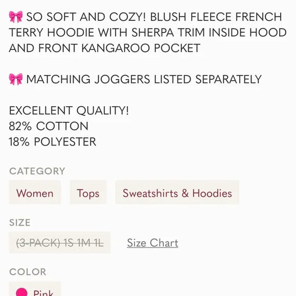 Host Pick 🥳 POL Hoodie with sherpa on the pocket and inside the hood. - Picture 5 of 5